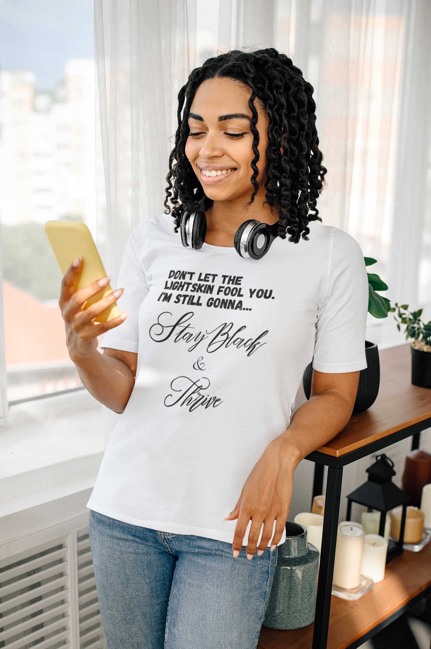 Stay Black & Thrive-Don't Let The Lightskin Fool You T-shirt